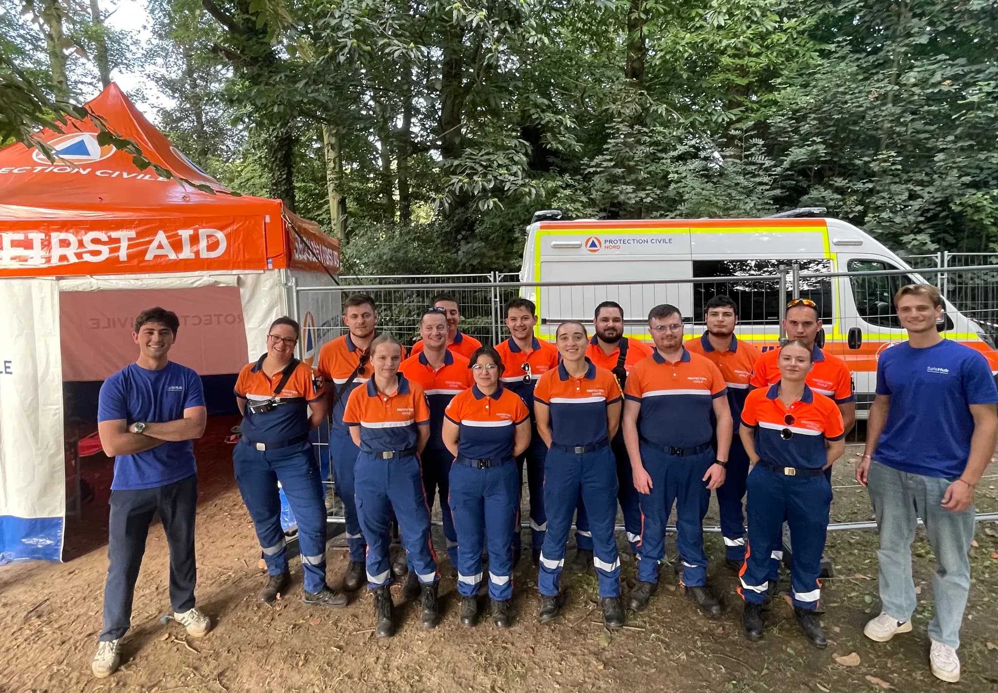 SafeHub & Protection Civile du Nord — équipe terrain